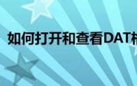 如何打开和查看DAT格式文件？一站式指南