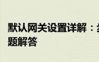 默认网关设置详解：步骤、注意事项与常见问题解答