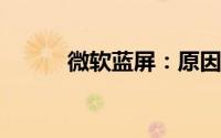 微软蓝屏：原因解析与解决方案