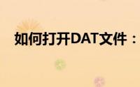 如何打开DAT文件：详细步骤与注意事项