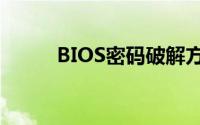 BIOS密码破解方法与安全性探讨