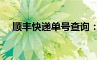 顺丰快递单号查询：轻松追踪您的包裹！