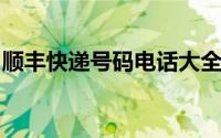 顺丰快递号码电话大全：快速查询与便捷沟通
