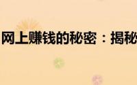 网上赚钱的秘密：揭秘有效的赚钱策略与技巧
