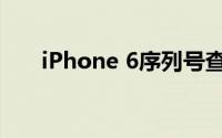 iPhone 6序列号查询方法与注意事项