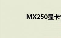 MX250显卡性能深度解析