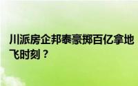 川派房企邦泰豪掷百亿拿地，全国排名跃升至17位，迎来起飞时刻？
