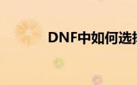 DNF中如何选择并精通奶职业