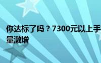 你达标了吗？7300元以上手机预算渐成主流：超高端机型销量激增