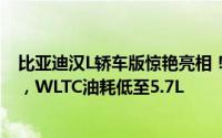 比亚迪汉L轿车版惊艳亮相！搭载29.462千瓦时大容量电池，WLTC油耗低至5.7L