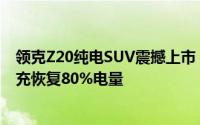 领克Z20纯电SUV震撼上市：续航力达530公里，15分钟快充恢复80%电量