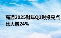 高通2025财年Q1财报亮点：营收破116亿美元，净利润同比大增24%