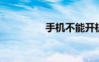手机不能开机是什么原因
