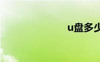u盘多少钱一个