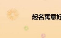 起名寓意好的2字词语