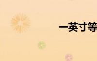 一英寸等于多少寸