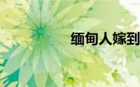 缅甸人嫁到中国怎么办