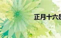 正月十六是什么日子