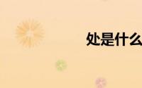 处是什么结构的字