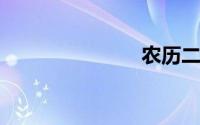 农历二月二十