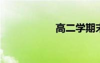 高二学期末个人总结