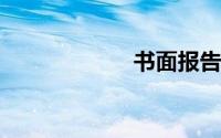 书面报告范文模板