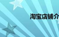 淘宝店铺介绍范文大全