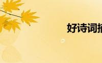 好诗词摘抄大全