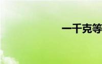 一千克等于多少吨