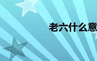 老六什么意思网络用语