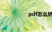 pdf怎么转换成word