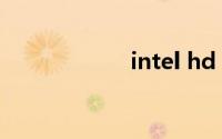 intel hd graphics