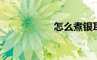 怎么煮银耳汤才粘稠