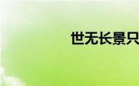世无长景只争朝夕意思