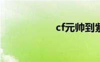 cf元帅到紫金大元首
