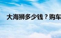 大海狮多少钱？购车策略与性价比大揭秘
