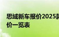 思域新车报价2025款大揭秘，各配置车型售价一览表