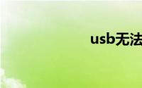 usb无法识别u盘