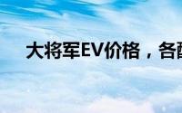大将军EV价格，各配置车型售价全解析