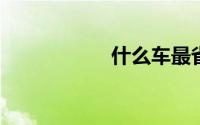 什么车最省油质量好