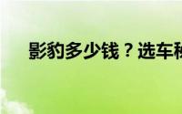 影豹多少钱？选车秘籍与落地价全攻略