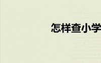怎样查小学的学籍档案