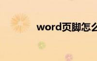 word页脚怎么设置连续页码
