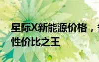 星际X新能源价格，各配置车型售价全揭晓，性价比之王