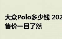 大众Polo多少钱 2024款落地价，各配置车型售价一目了然