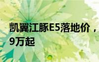 凯翼江豚E5落地价，优惠购车，最低售价6.49万起